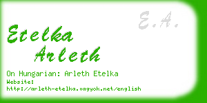 etelka arleth business card